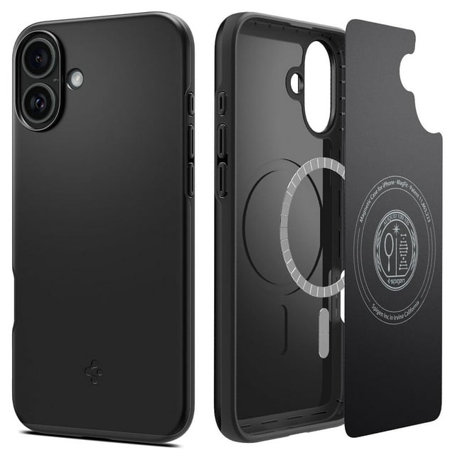 Funda iPhone 16 Spigen Negro MagFit de Ajuste Fino diseñada para Apple