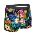 thumbnail image 3 of Balery Colorful Flowers Men's Boxer Briefs, Soft and Breathable Cotton Underwear with nylon Waistband-Medium, 3 of 9