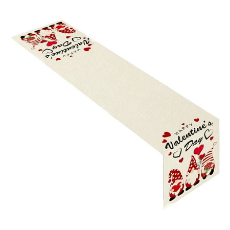 

amousa Valentine s Day Decoration Knitted Cloth Table Flag Table Cloth Table Decoration