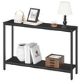 thumbnail image 5 of HOOBRO Narrow 2-Tier Industrial Console Table with Open Storage, Black, 5 of 9