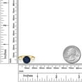 thumbnail image 6 of Gem Stone King 14K Yellow Gold Blue Sapphire Engagement Ring for Women | 4.95 Cttw | Round 10MM | Gemstone September Birthstone | Size 7, 6 of 6