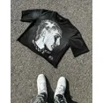 thumbnail image 2 of Camiseta holgada con estampado de retrato de dibujos animados de moda callejera estadounidense para mujer, estilo gótico Y2k, estilo harajuku, informal, versátil, de manga corta, 2 of 4