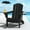 Black, variant on SERWALL Folding Adirondack Chair Set with Dual Cup Holders & Phone Holder, All-Weather HDPE Fire Pit Chairs for Outdoor, Patio, Poolside, Garden - Black