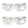 thumbnail image 2 of 2 Pairs Transparent Neon Color Deluxe Reading Glasses - Comfortable Stylish Simple Readers Magnification +1.00, 2 of 3