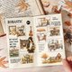 thumbnail image 4 of 100 Hojas de Pegatinas OtoñAles para Scrapbooking, 100 Hojas de Pegatinas Transparentes de PET con Paisajes para Diario., 4 of 6