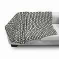 thumbnail image 2 of Geometric Soft Flannel Fleece Throw Blanket, Creative Design Rhombus Shape Grid Repeating Pattern Illustration, Cozy Plush for Indoor and Outdoor Use, 70" x 90", Charcoal Grey Eggshell, by Ambesonne, 2 of 5