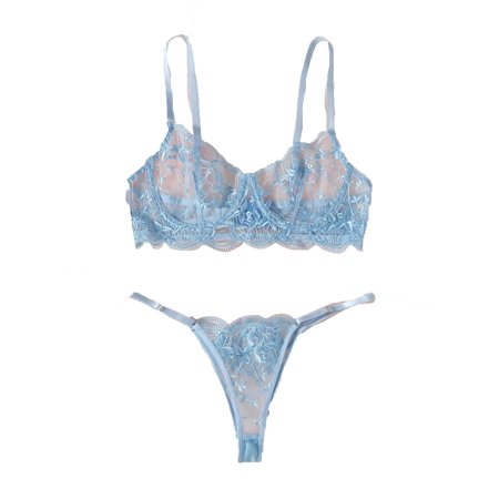 

Women Plain Sexy Sets Baby Blue Sexy Lingerie L