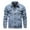 Blue, variant on DTBPRQ Jean Jacket for Men, Fashion Mens Denim Jacket Washed Classic Casual Distressed Ripped Slim Fit Button Down Trucker Jacket