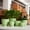 Mint Green, variant on Vertical Pattern Thickened Pot, Non Ceramic Potted Plant Container, Balcony Small Flowerpot for Indoor Outdoor Home Garden Decor