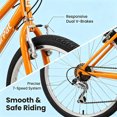 thumbnail image 3 of Ambifirner 26 Inch 7-Speed Beach Cruiser Bike for Men & Women High-Tensile Steel Frame & Lightweight Alloy Wheels with V-Brakes Multiple Colors for Leisure and Commuting, 3 of 9