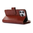 thumbnail image 5 of Decase for iPhone 15 Plus 6.7",iPhone 15 Plus Wallet Case Zipper Card Cash Slots Holder Kickstand Magnetic Clasp Minimalist PU Leather Phone Cover with Lanyard Strap,Brown, 5 of 8