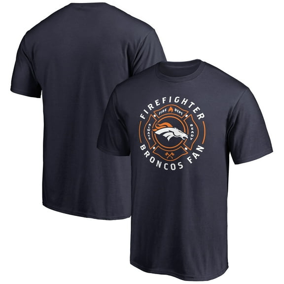 Men's Navy Denver Broncos Firefighter T-Shirt