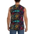 thumbnail image 4 of Bixox Men's Mandala Colorful Printed Shirt Sleeveless Fitness Tank Top-Large, 4 of 7