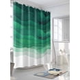 thumbnail image 3 of Fsddascl Sage Green Waves Shower Curtain Set - Long 72" x 84" Washable Bathtub Curtain with 12 Hooks, Ombre Coastal Ocean Water Abstract Waterproof Fabric Stall Shower Curtains for Bathroom/Bathtub, 3 of 6
