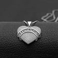thumbnail image 2 of Granddaughter Necklace for Women by Ginger Lyne CZ Heart Pendant White Gold Plated, 2 of 5
