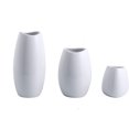 thumbnail image 1 of Juego de 3 jarrones de cerámica blanca para decoración del hogar, jarrones de mesa para sala de estar, decoración de oficina Adepaton CZJJ-ZH9, 1 of 7