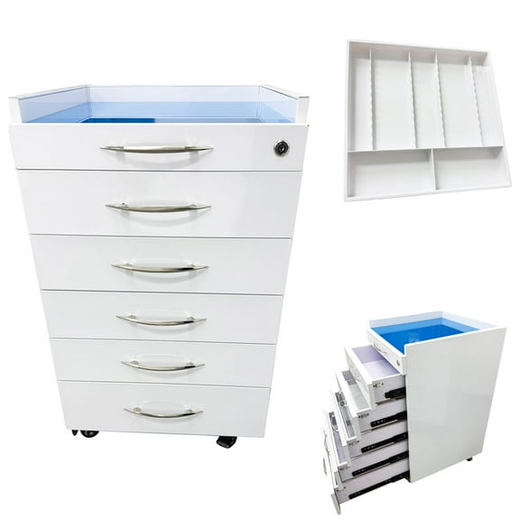 5 Drawers Mobile Office Dental File Storage Cabinet Office File Mobile Utility Storage Cart