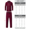 thumbnail image 2 of MoFiz Pjs Men's 100% Cotton Plaid Pajamas Sets Button Down Cozy Loungewear 2 Pieces, 2 of 9