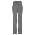 thumbnail image 5 of TRUBKH Linen Pants for Women Fashion Drawstring Lightweight Paperbag Pant Pull On Pants Vacation Beach Pants Resort Wear for Women 2026 Summer Boho Pants Palazzo Pants Comfort Resort Wear Gray 2XL, 5 of 6