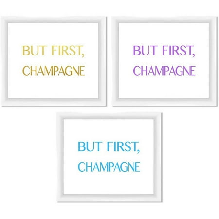- But First Champagne 14X12 Wall Art