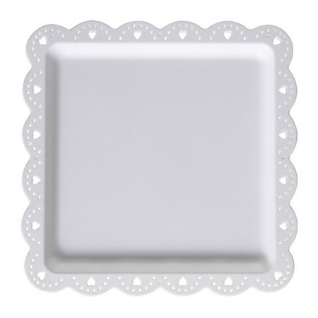 

Multi-function Square Plastic Plates Fruit Dessert Plates Wedding Cake Plate