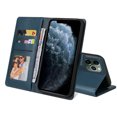 thumbnail image 4 of Dteck Wallet Case For iPhone 11 Pro Max, Shockproof Flip Folio Leather with Credit Card Slots Kickstand Phone Case Cover,For iPhone 11 Pro Max,Blue, 4 of 7