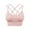 Pink, variant on Womens Bras Woman Bras With String Quick Dry Shockproof Running Fitness Large Size Underwear Wireless Bra Pink S
