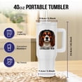 thumbnail image 2 of Cavalier Mom Text Below Artistic King Charles Cavalier Dog Portrait, 40oz Tumbler, 2 of 7