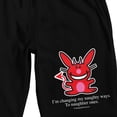 thumbnail image 7 of It's Happy Bunny I'm Changing My Naughty Ways. To Naughtier Ones Men's Black Sleep Pajama Shorts-3XL, 7 of 7
