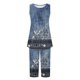 thumbnail image 3 of Conjunto de Verano para las Mujeres Casual Impreso sin Mangas Cuello Redondo Y Pantalones Recortados de Dos Piezas, 3 of 7