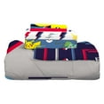 Pokemon Kids Full Bed in a Bag, Gaming Bedding, Comforter and Sheets, Blue and Grey