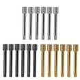 thumbnail image 1 of Dalazy 6pcs Brass Electric Guitar Tremolo Bridge Saddle Clamp String Screws Golden, 1 of 8