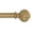 Royal Gold, variant on MERIVILLE 3/4-Inch Diameter Adjustable Single Curtain Rod Set with Castani Finials, 28-48 Inches, Gunmetal