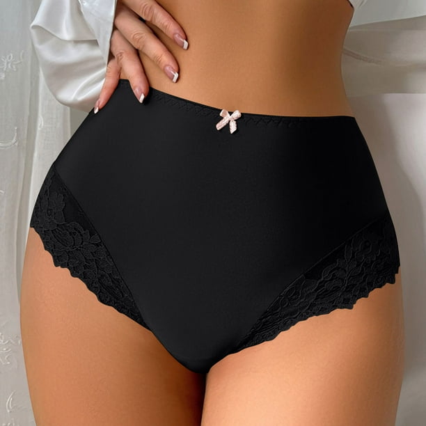 HongQid Women's High Waisted Underwear Soft Breathable Panties Stretch Briefs Ladies Panties