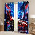 thumbnail image 2 of jejeloiu Race Car Blackout Curtains Set of 2 (52x84 Each),Modern Speed Sport Window Curtains,Red Blue Curtains and Drapes For Boys,Ultra Soft Home Decor, 2 of 6