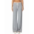 thumbnail image 1 of Pantalones Acampanados de Encaje para Mujer, de Cintura Baja, Informales, para Hacer Ejercicio, Ropa de Calle. Gris M, 1 of 9