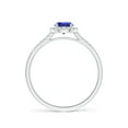 thumbnail image 2 of Angara Natural 0.5 Ct. Tanzanite with Diamond Halo Ring in 14K White Gold for Women (Ring Size: 12), 2 of 11