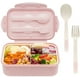 thumbnail image 1 of Cajas Bento para adultos - Fiambrera Bento de 1100 ML para niños con cuchara y tenedor - Tamaño perfecto y duradero para comidas para llevar, sin BPA y con materiales aptos para alimentos, 1 of 6