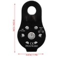 thumbnail image 4 of Qiilu Climbing Pulley,26KN Aluminium Alloy Heavy Duty Single Swivel Rope Pulley Block for 12mm Rope Climbing , Climbing Pulley, 4 of 5