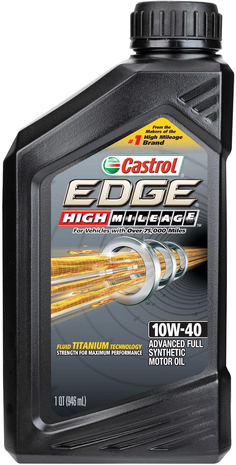 Castrol 06171 EDGE High Mileage 10W40 Advanced Full Synthetic Motor