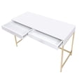 thumbnail image 4 of Writing Desk with Gold Electroplated Base and Drawers / Lasts for Years, 4 of 5