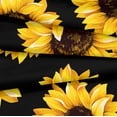 thumbnail image 4 of Move Over Black Sunflowers Bedding Sets Queen Yellow Sunflowers Pattern Black Microfiber Duvet Cover No Filling, 4 of 6
