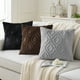 thumbnail image 4 of DecorUhome Paquete de 2 fundas de almohada de 18 x 18, fundas de almohada de lana sintética suave para sofá, color beige (solo funda de almohada, no incluye rellenos), 4 of 7