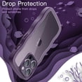 thumbnail image 6 of JETech Cute Case for iPhone 14 Pro 6.1-Inch, Wave Frame Curly Shape Shockproof Phone Cover for Women and Girls, Clear Hard PC Back (Deep Purple), 6 of 7