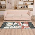thumbnail image 2 of Yayeee Runner Rug for Bedroom 2'x6' Machine Washable Hallway Non Slip Mat, Snowman Family, 2 of 8