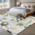thumbnail image 4 of 5'x7' Area Rugs for Living Room Bedroom, Daisy Eucalyptus Leaves Washable Rug Carpet Runner Indoor Outdoor, Rustic Weeping Botanical Linen Non Slip Floor Mats Area Rug for Kitchen, Nursery, 4 of 8