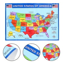 Niceauty Us Wall Map Multi Uv Paper Creative Design for Home and Classroom 2Pcs