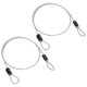 thumbnail image 1 of Uxcell 2-Pack Candado de Cable de Seguridad, Cable de Acero Recubierto de 4.92FT con Doble Bucle [Transparente], 1 of 6
