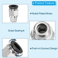 thumbnail image 4 of Uxcell 4 Pcs 3/8 Inch OD Tube to 1/4 Inch NPT Male Thread Push to Connect Air Fittings, 4 of 6