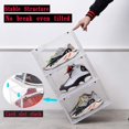 thumbnail image 5 of K.T.Z Magnetic Side Open Transparent Plastic Storage Shoe Box Stackable Foldable Storage Shoe Box Sneaker Storage Box Clear Plastic Shoe Boxes Size:14.2X11X8.7 Inch (D Style Transparent, 6 PCS), 5 of 6